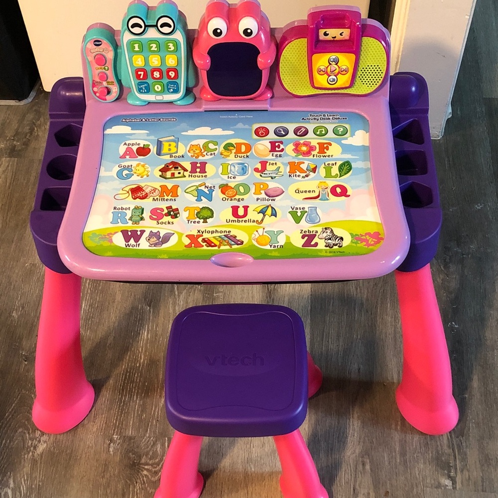 Pink and Purple Interactive Learning Desk